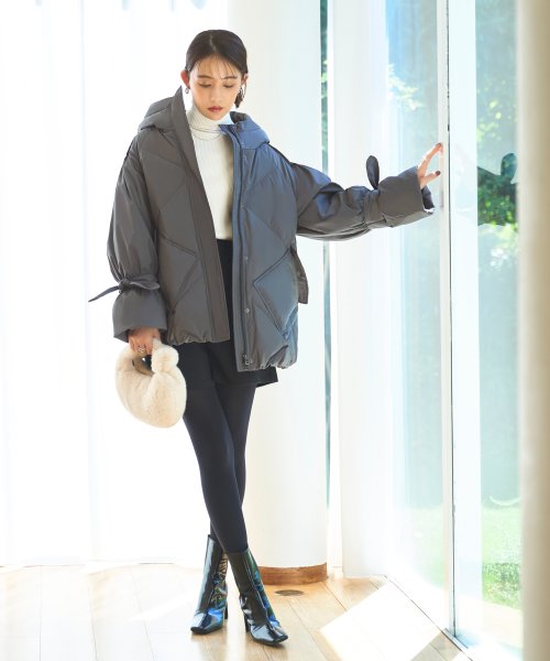 ライトサーモショルダーピンタック フーディーパテッドコート(D1269) フーディーパテッドコート D1269 ライトサーモショルダーピンタック ライトサーモ モカ 赤外線を吸収