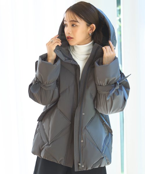 ライトサーモショルダーピンタック フーディーパテッドコート(D1269) フーディーパテッドコート D1269 ライトサーモショルダーピンタック ライトサーモ モカ 赤外線を吸収