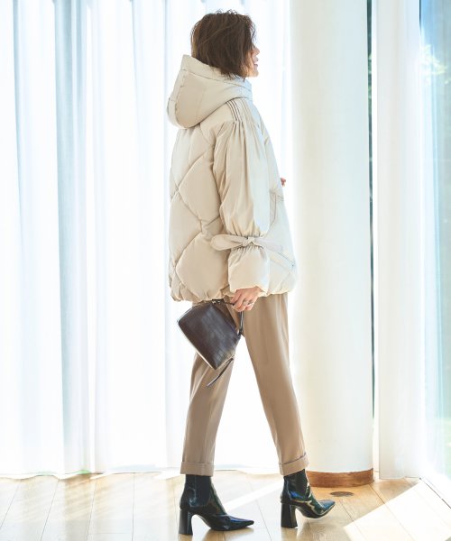 ライトサーモショルダーピンタック フーディーパテッドコート(D1269) フーディーパテッドコート D1269 ライトサーモショルダーピンタック ライトサーモ モカ 赤外線を吸収