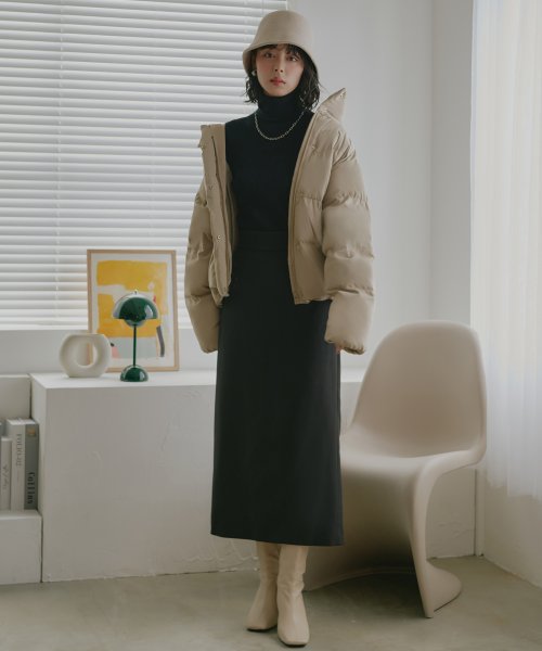 ライトサーモサイドスリットスタンドカラーパファージャケット(D1291) D1291 ライトサーモサイドスリットスタンドカラーパファージャケット ライトサーモ 赤外線を吸収