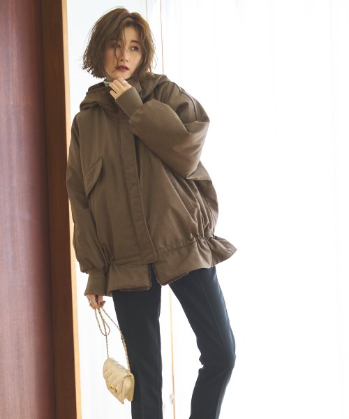 ステッチレス裏キルトドルマンスリーブジャケット(D1295) D1295 ステッチレス裏キルトドルマンスリーブジャケット 裏地に中綿が入っているので表はステッチレスですっきりした印象です