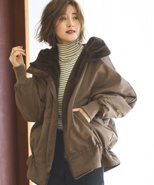 ステッチレス裏キルトドルマンスリーブジャケット(D1295) D1295 ステッチレス裏キルトドルマンスリーブジャケット 裏地に中綿が入っているので表はステッチレスですっきりした印象です