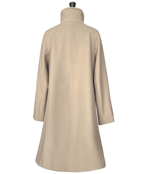 ニットメルトンスタンドカラーフレアコート(K1298) K1298 ふくらみ感があり 保温効果も高めます