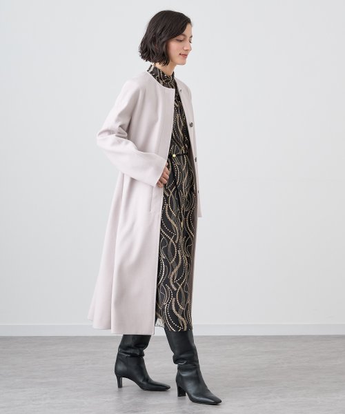 カシミヤノーカラーベルトコート 着用サイズ なし model