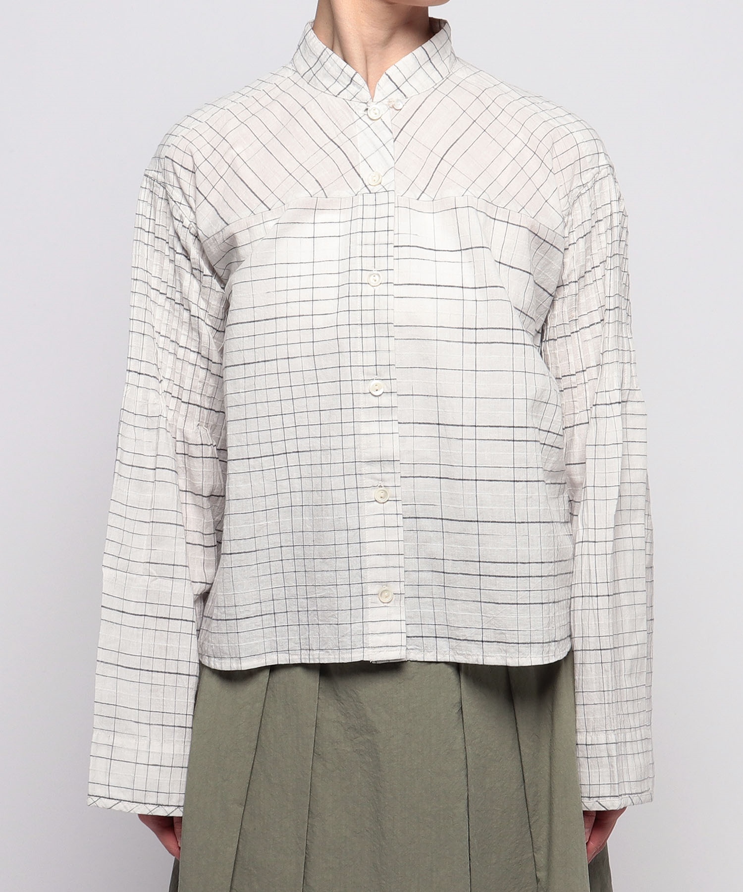 Khadi and Co/カディ アンド コー】モノチェック長袖シャツ(505735154