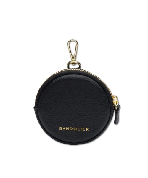 BANDOLIER(バンドリヤー)/BANDOLIER バンドリヤー ポーチ 小物入れ レザー 小さめ 薄型 ミニラウンド メンズ レディース MINI ROUND POUCH BLACK GOL/img06