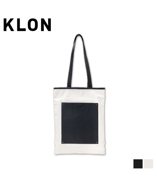 KLON(クローン)/KLON クローン トートバッグ キャンバス メンズ レディース 35L 大容量 A4サイズ対応 PORTRAIT CANVAS TOTE BAG ブラック ホ/img01