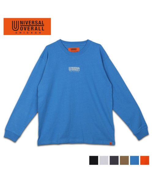 UNIVERSAL OVERALL(ユニバーサルオーバーオール)/ユニバーサルオーバーオール UNIVERSAL OVERALL Tシャツ 長袖 ロンT カットソー メンズ CENTER LOGO ブラック ホワイト チャコー/img01