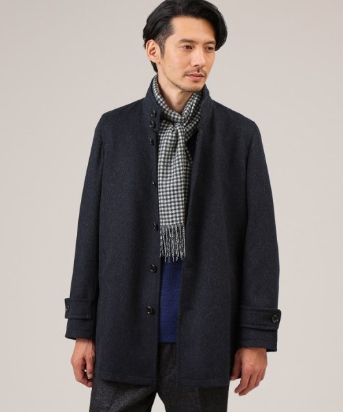 ウールカシミヤミックス スタンドカラー ブルゾン 