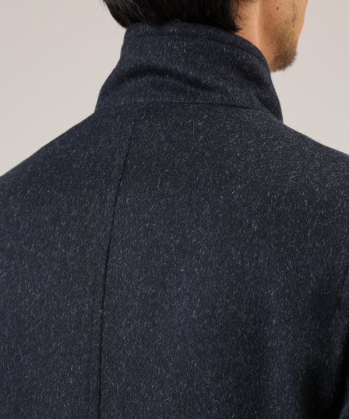 ウールカシミヤミックス スタンドカラー ブルゾン 