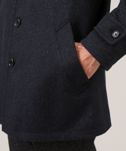 ウールカシミヤミックス スタンドカラー ブルゾン 