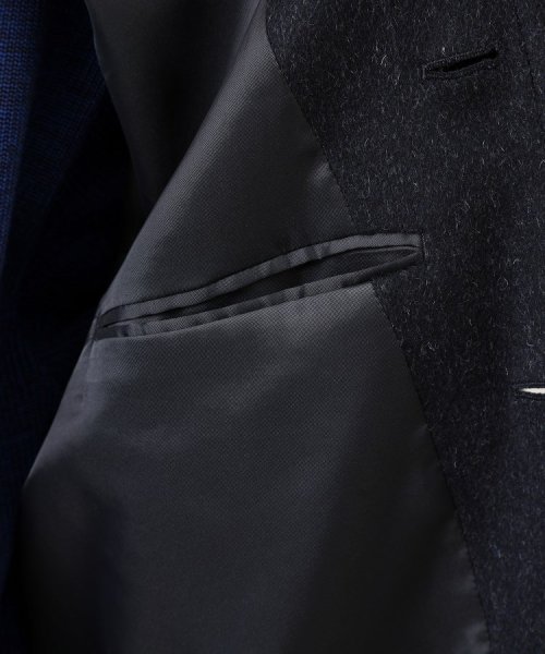 ウールカシミヤミックス スタンドカラー ブルゾン 