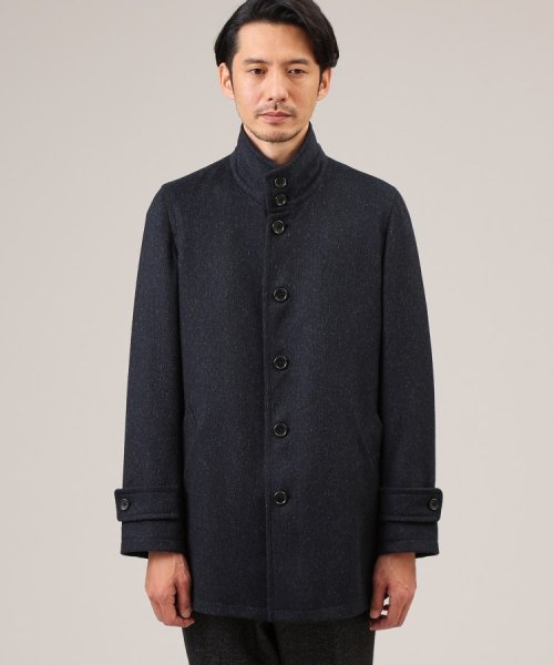 ウールカシミヤミックス スタンドカラー ブルゾン 