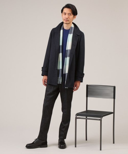 ウールカシミヤミックス スタンドカラー ブルゾン 