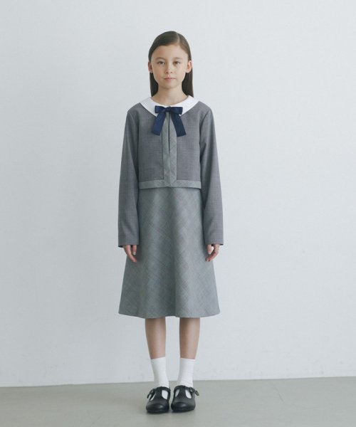 セール】T/W グレンチェックワンピース×ボレロ セット(505738006  