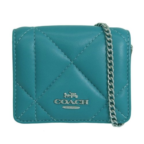 COACH(コーチ)/COACH コーチ PUFFY DIAMOND QUILTING MINI WALLET パフィー キルティング チェーン ウォレット 斜めがけ ショルダー 二/img01