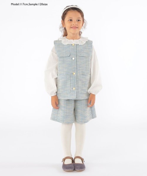 SHIPS KIDS(シップスキッズ)/SHIPS KIDS:100～130cm / プリーツ カラー 長袖 ブラウス/img05