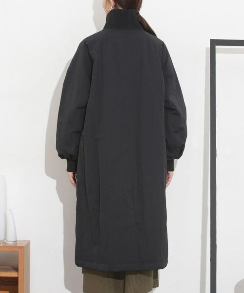 撥水加工・機能中綿 ジップアップリブロングコート 機能中綿 THERMOLITE TDOWN ECMD 予めご了承下さい