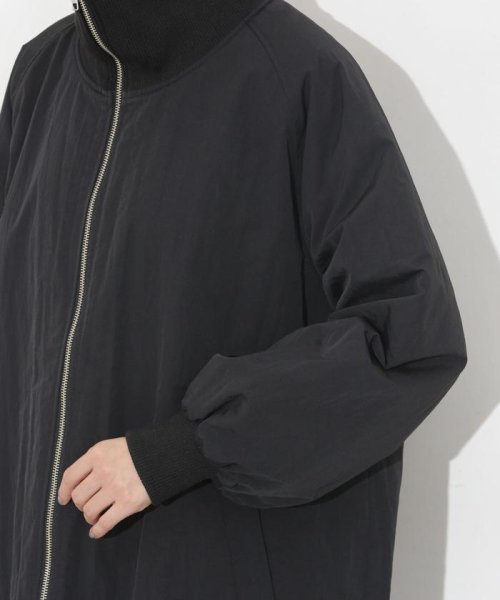 撥水加工・機能中綿 ジップアップリブロングコート 機能中綿 THERMOLITE TDOWN ECMD 予めご了承下さい