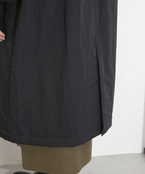 撥水加工・機能中綿 ジップアップリブロングコート 機能中綿 THERMOLITE TDOWN ECMD 予めご了承下さい