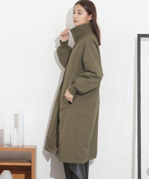 撥水加工・機能中綿 ジップアップリブロングコート 機能中綿 THERMOLITE TDOWN ECMD 予めご了承下さい