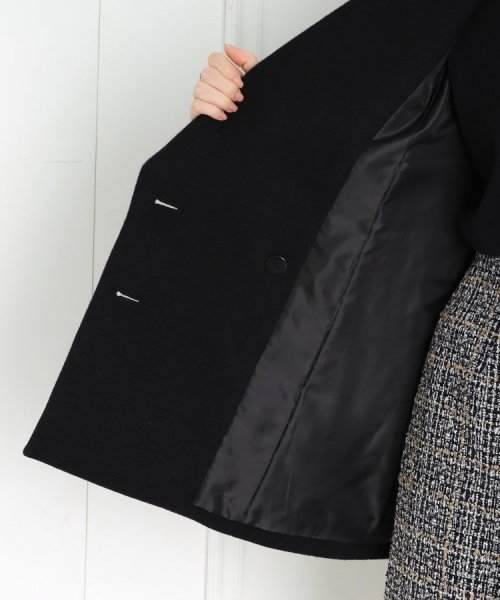 Couture Brooch(クチュールブローチ)/【ふっくら軽く、暖かい】パール調ボタンPコート/img33