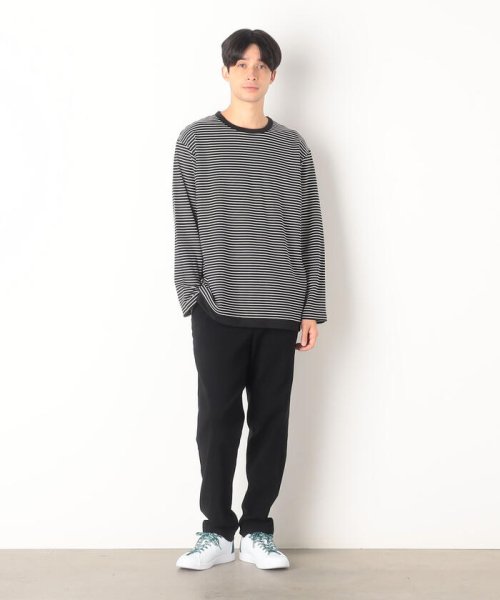 COMME CA ISM MENS(コムサイズム（メンズ）)/ボーダー柄 フェイクレイヤードＴシャツ/img01