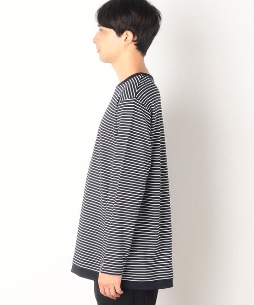 COMME CA ISM MENS(コムサイズム（メンズ）)/ボーダー柄 フェイクレイヤードＴシャツ/img06