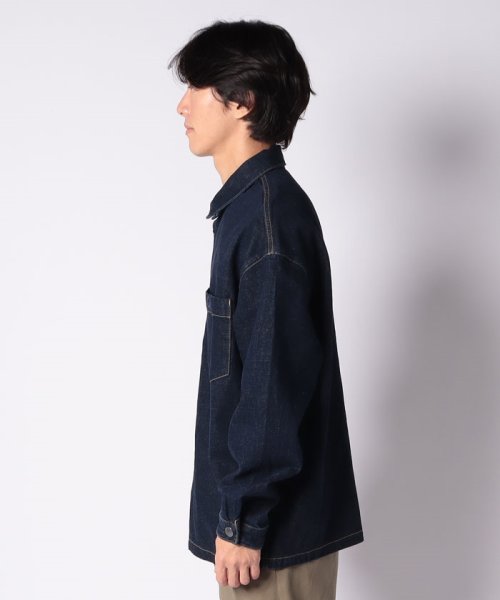 BENETTON (mens)(ベネトン（メンズ）)/ロゴ刺繍入り胸ポケット付き長袖デニムシャツ/img04