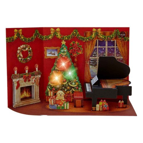 cinemacollection(シネマコレクション)/CHRISTMAS グリーティングカード メロディ JXPM2－3 クリスマスカード 立体 赤い部屋とピアノ サンリオ プレゼント ポップアップ グッズ /img03