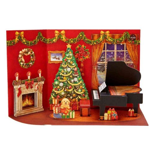 cinemacollection(シネマコレクション)/CHRISTMAS グリーティングカード メロディ JXPM2－3 クリスマスカード 立体 赤い部屋とピアノ サンリオ プレゼント ポップアップ グッズ /img04