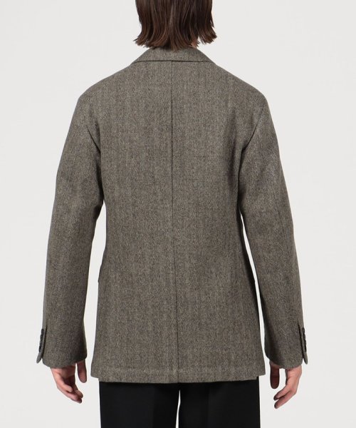 ウール ヘリンボーン ダブルブレステッド6Bジャケット 