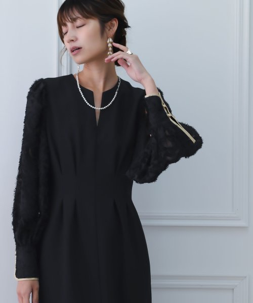 birei ビレイ 結婚式 ワンピース パーティードレス レースコンビタイトロングドレス レース ロング丈 長袖 スリット 2WAY オケージョン 春夏秋冬 オ ビレイ 結婚式