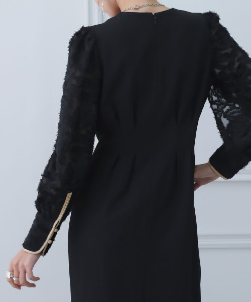 birei ビレイ 結婚式 ワンピース パーティードレス レースコンビタイトロングドレス レース ロング丈 長袖 スリット 2WAY オケージョン 春夏秋冬 オ ビレイ 結婚式