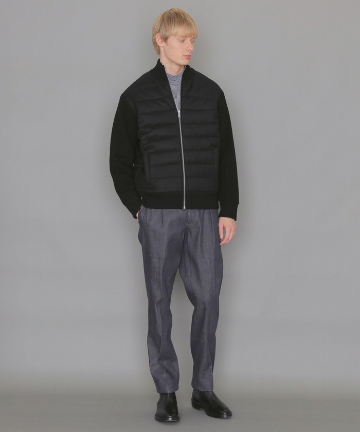 LEON掲載】【PrimaLoft】ニットコンビジップアップブルゾン(505740081