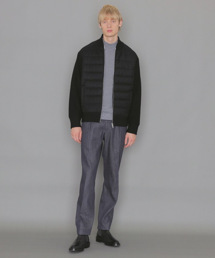 LEON掲載】【PrimaLoft】ニットコンビジップアップブルゾン(505740081