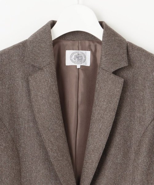 【セットアップ対応】ウールストレッチツイード テーラード ジャケット 大きいサイズ 小さいサイズ