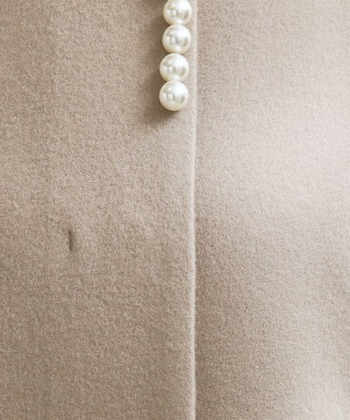 Couture Brooch(クチュールブローチ)/【ふんわり軽やか、高混率ウール素材】ポイントパール調ロングコート/img49