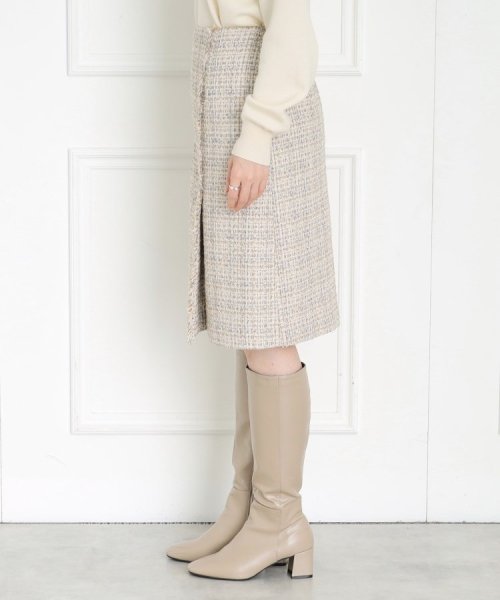 Couture Brooch(クチュールブローチ)/【セットアップ着用可能】モール・リボンヤーンツイードスカート/img37
