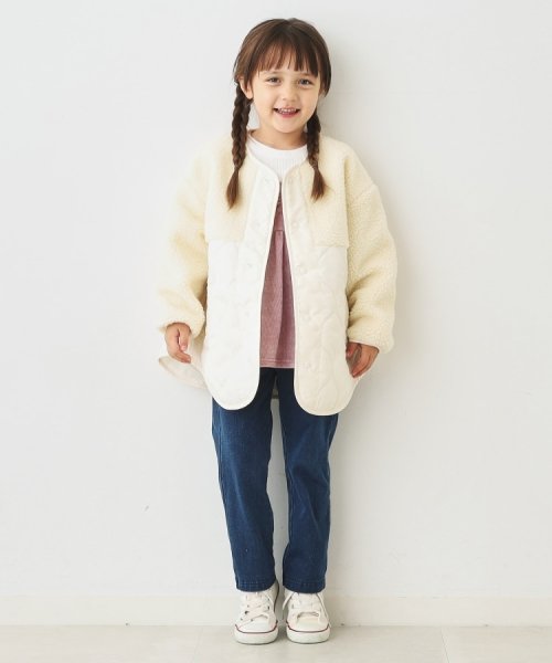 THE SHOP TK（KID）(ザ　ショップ　ティーケー（キッズ）)/【110－140】ボア×キルトドッキングブルゾン/img02