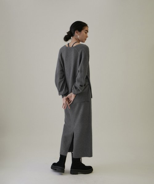 【セットアップ対応】フォックス混ラメニットタイトスカート U1693205175(12870円)