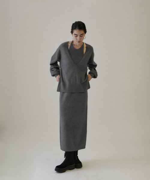 【セットアップ対応】フォックス混ラメニットタイトスカート U1693205175(12870円)