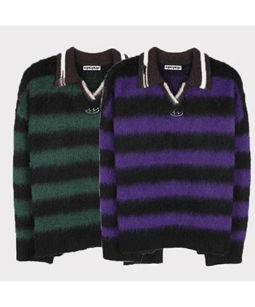 ASCLO(エジュクロ)/ASCLO(エジュクロ)3 TAP Mohair Border Rugby Knit/img15