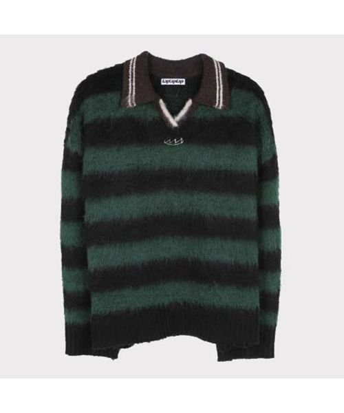 ASCLO(エジュクロ)/ASCLO(エジュクロ)3 TAP Mohair Border Rugby Knit/img16