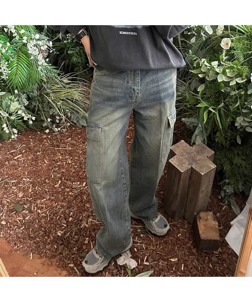 ASCLO(エジュクロ)/ASCLO(エジュクロ)TC Vintage Washing Cargo Denim Pants/img05