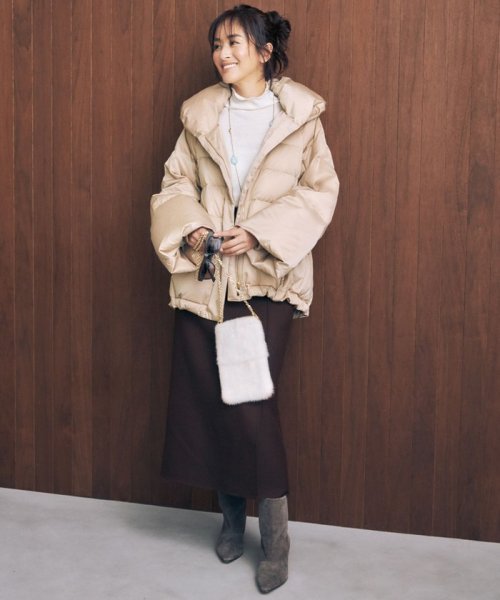 【撥水加工・洗える】ブライトダウンテントライン ダウンコート 