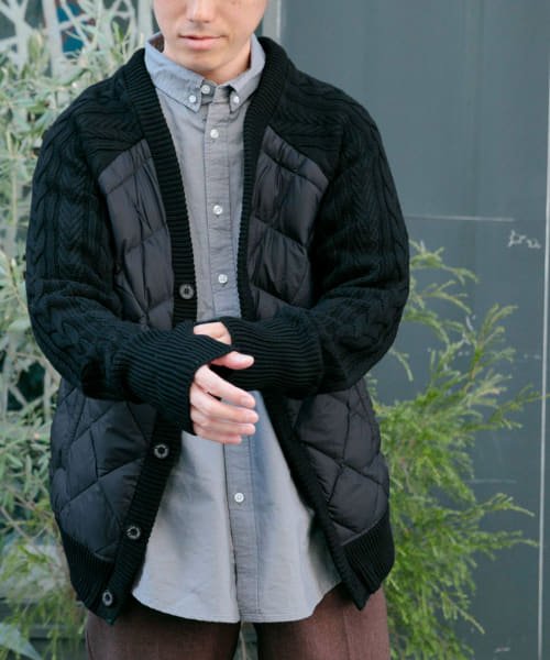 ITEMS URBANRESEARCH(アイテムズアーバンリサーチ（メンズ）)/TAION　DOWN+KNIT Vneck CARDIGAN/img02