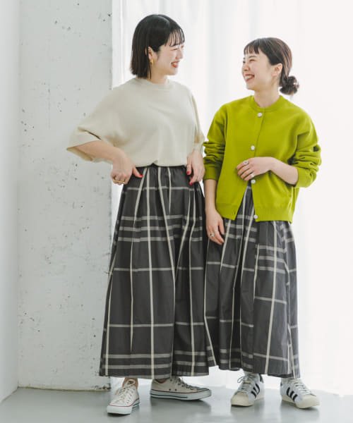 ITEMS URBANRESEARCH(アイテムズ アーバンリサーチ（レディース）)/『LONGサイズあり』チェックタックボリュームスカート/img02