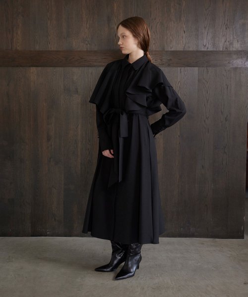 MIELI INVARIANT(ミエリ インヴァリアント)/Cape Layer Shirt Dress/img23