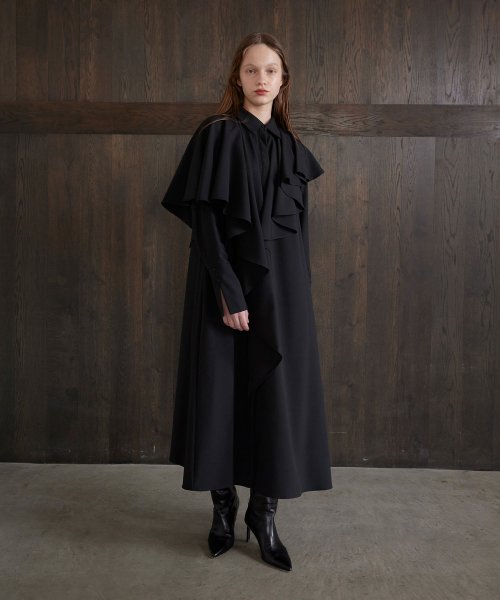 MIELI INVARIANT(ミエリ インヴァリアント)/Cape Layer Shirt Dress/img24